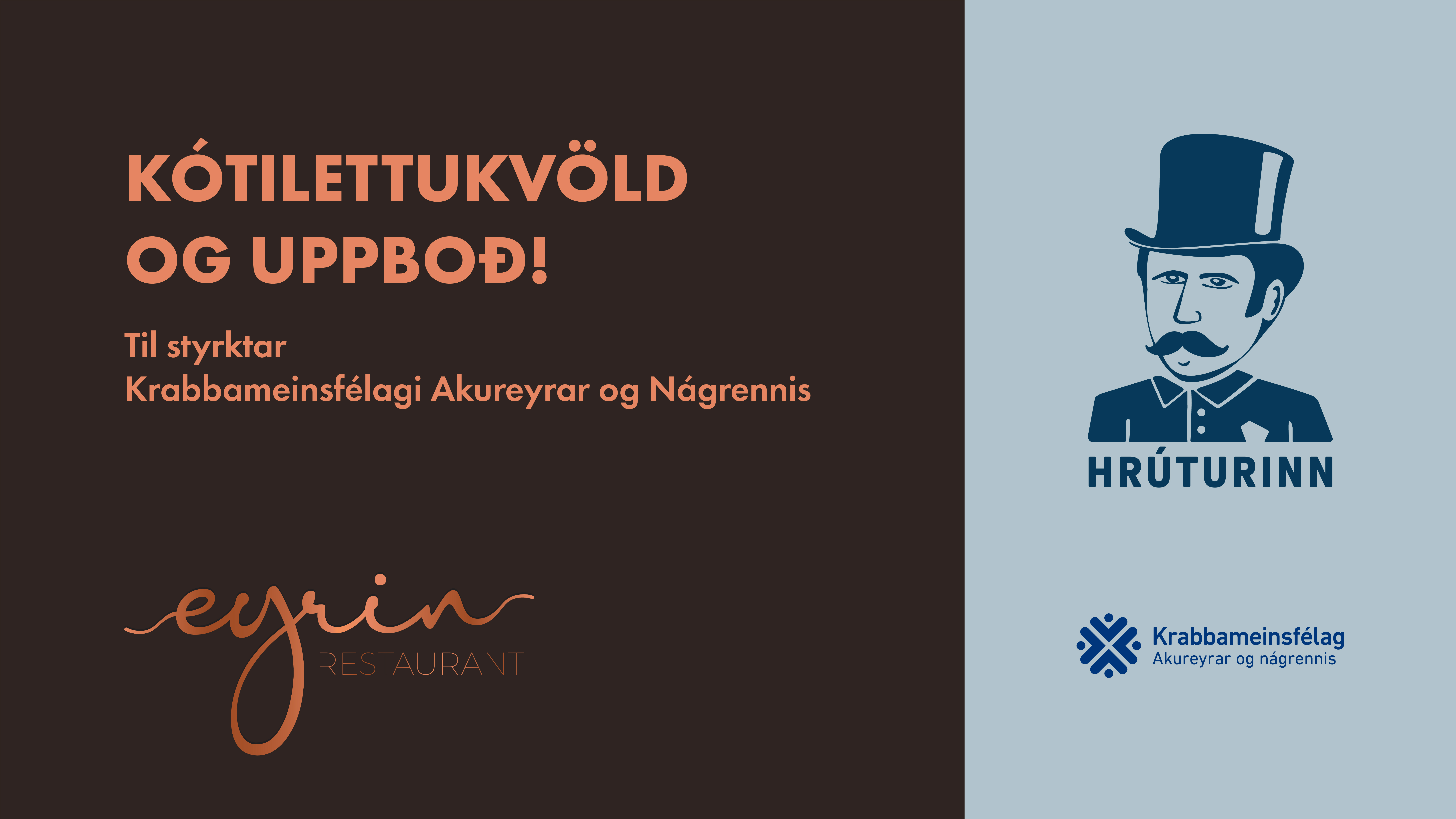 Kótilettukvöld og uppboð til styrktar KAON á vegum Eyrinnar