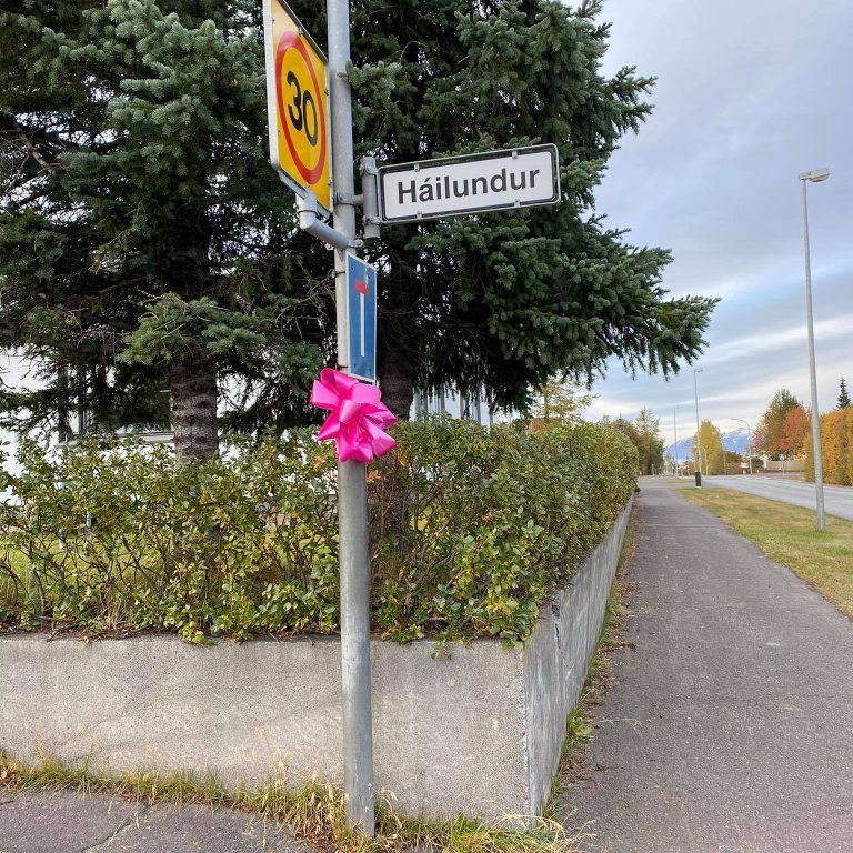Háilundur á efri Brekkunni vel skreyttur