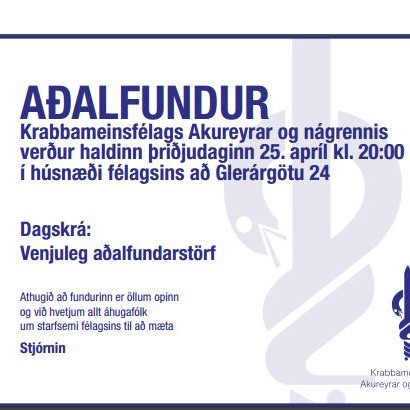 Aðalfundur KAON 25.apríl kl.20.00