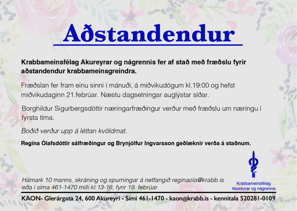 Aðstandendur - Fræðsla