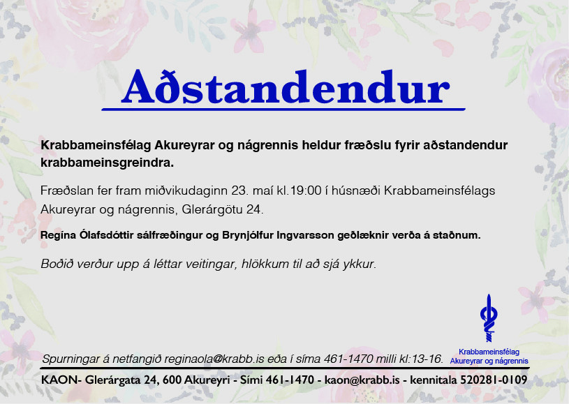Fræðsla fyrir aðstandendur