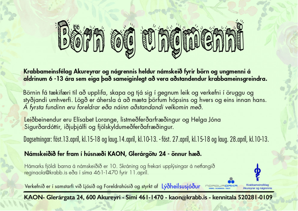 Börn og ungmenni sem aðstandendur krabbameinsgreindra