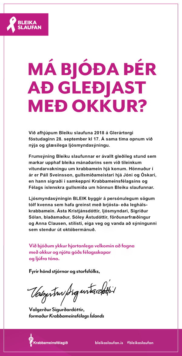 Má bjóða þér að gleðjast með okkur?