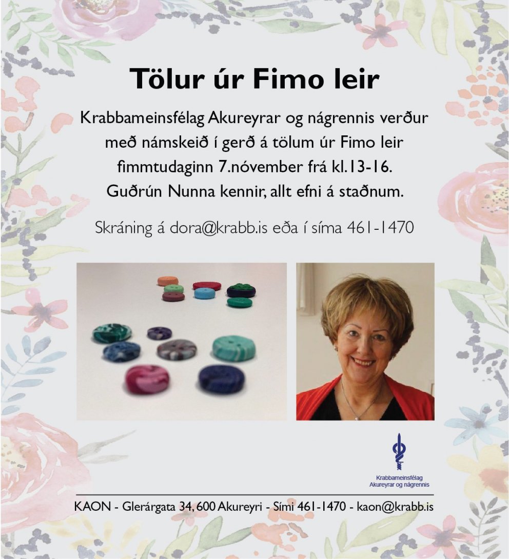 Námskeið - Tölur úr Fimo leir