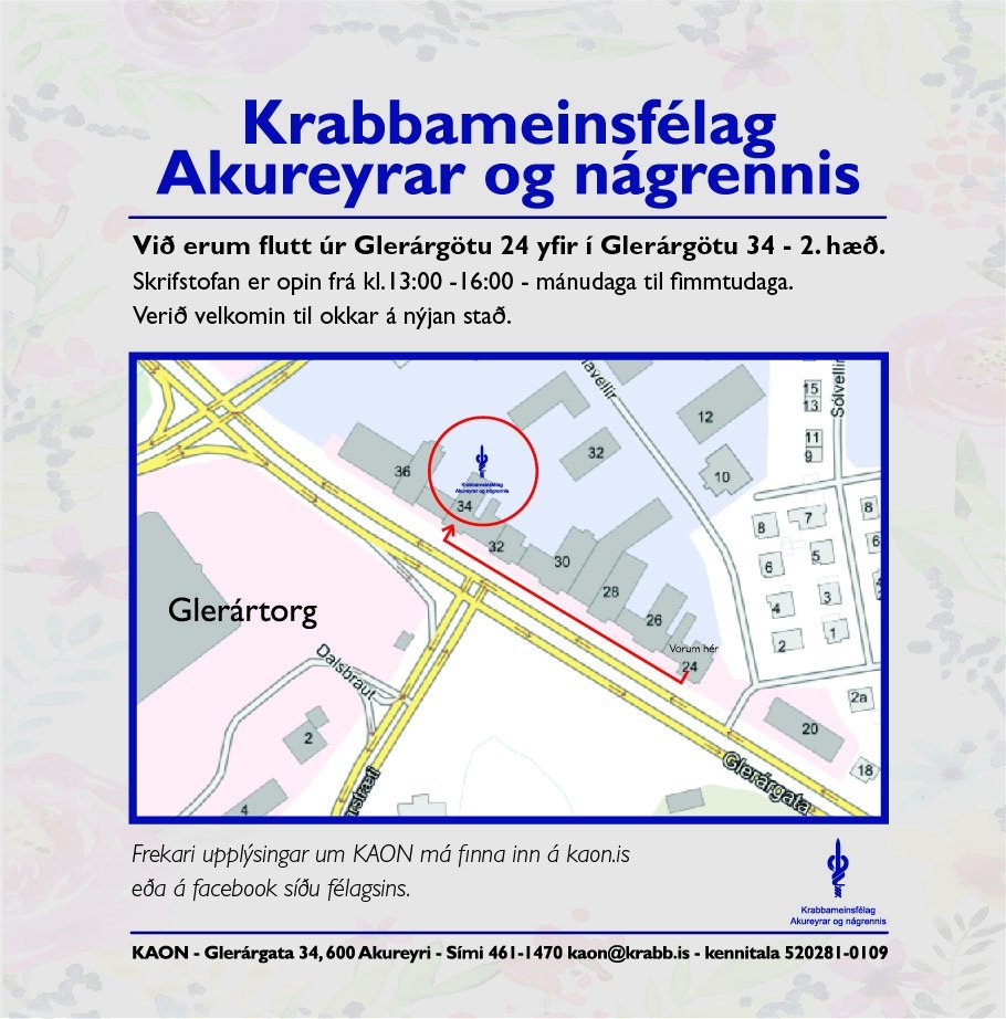 Nýtt húsnæði - Glerárgata 34 - 2. hæð.