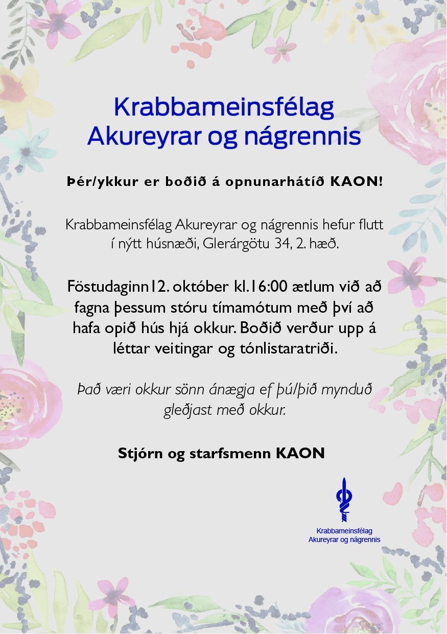 Opnunarhátíð og Bleikur dagur 12. október