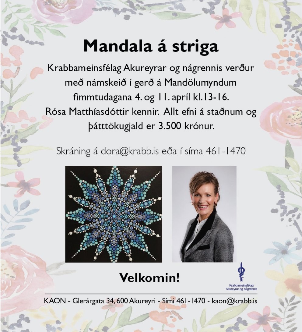 Mandala á striga - námskeið