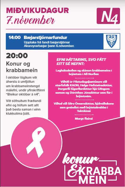 Bleikur október á N4 - klukkutíma þáttur