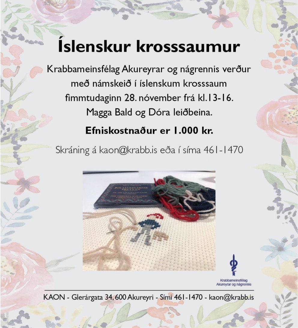 Íslenskur krosssaumur - námskeið