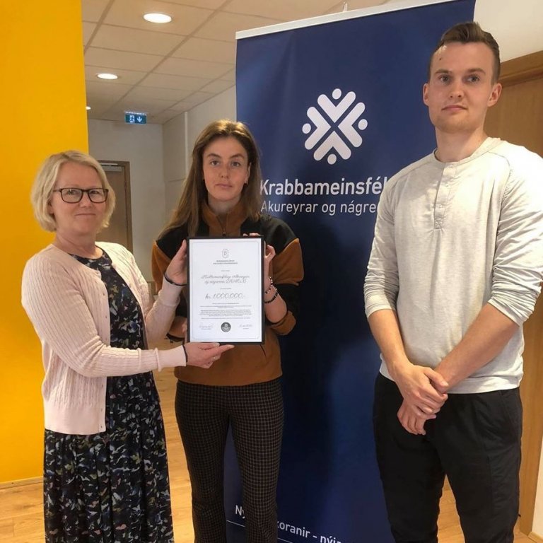 Mynd: Halldóra Björg Sævarsdóttir, framkvæmdastjóri KAON ásamt Helgu Númadóttir og Orra Sigurjónssyn…