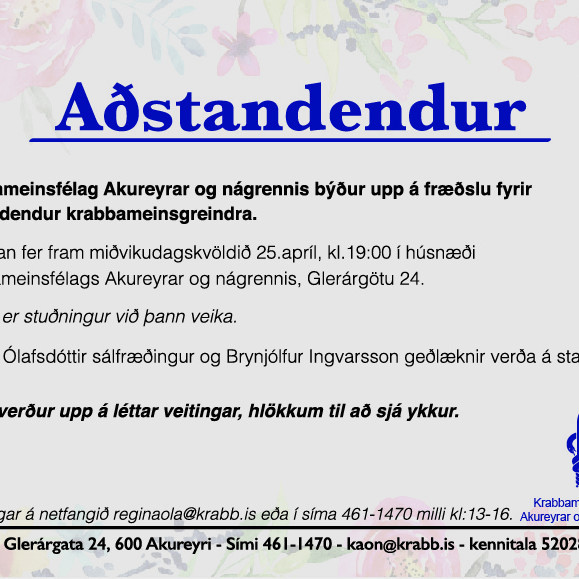Fræðsla fyrir aðstandendur