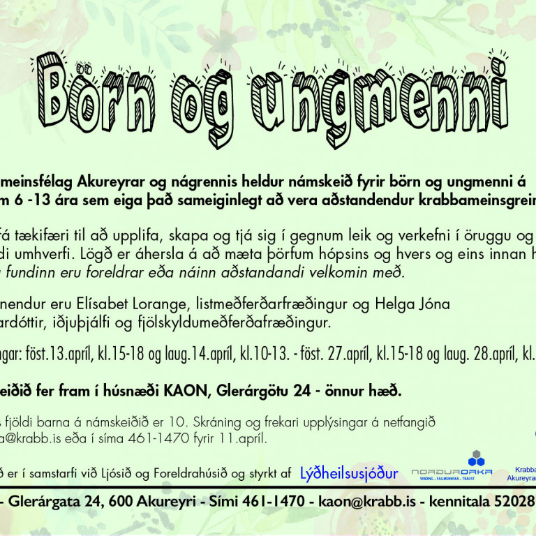 Börn og ungmenni sem aðstandendur krabbameinsgreindra