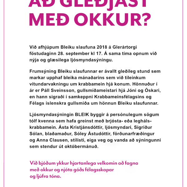 Má bjóða þér að gleðjast með okkur?