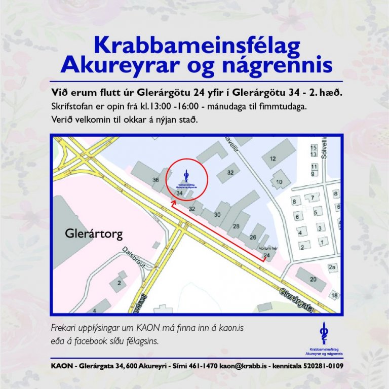 Nýtt húsnæði - Glerárgata 34 - 2. hæð.