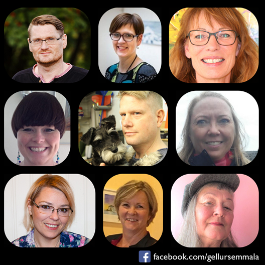 Efst frá vinstri: Björgvin Kolbeinsson, Jóhanna Bára Þórisdóttir, Harpa Halldórsdóttir.
Miðja frá v…