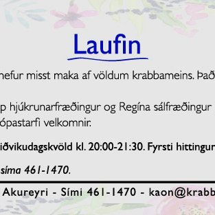 Laufin - Stuðningshópur fyrir fólk sem hefur misst maka af völdum krabbameins.