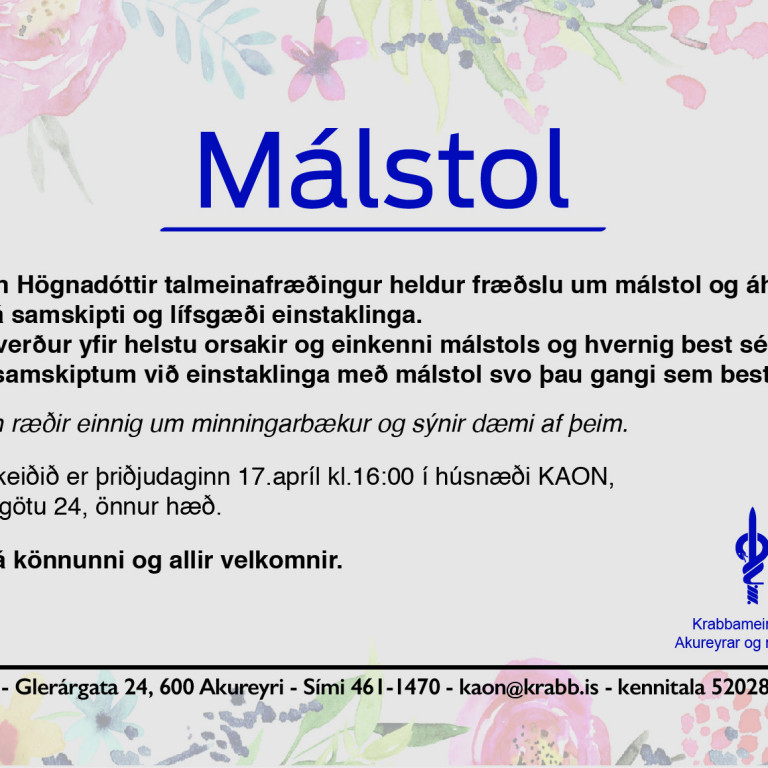 Málstol fyrirlestur - Ingunn H.