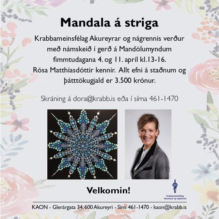 Mandala á striga - námskeið