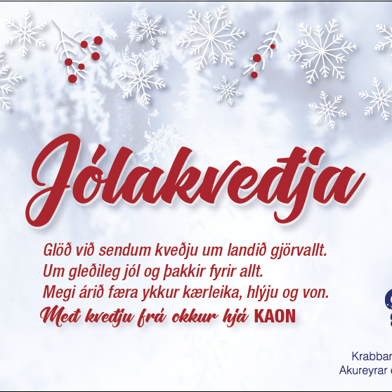 Starfsemi yfir jólin hjá KAON