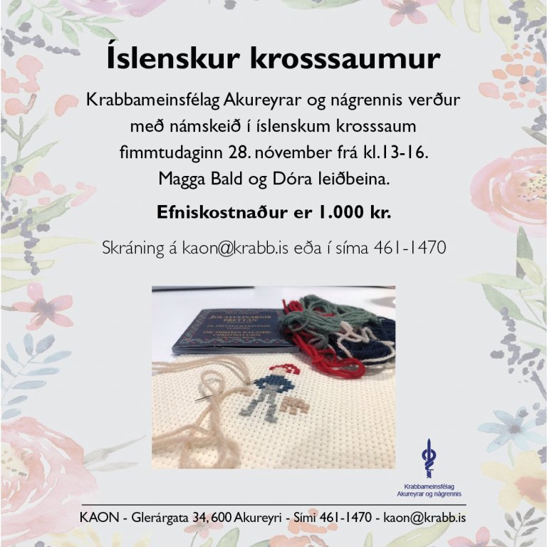 Íslenskur krosssaumur - námskeið