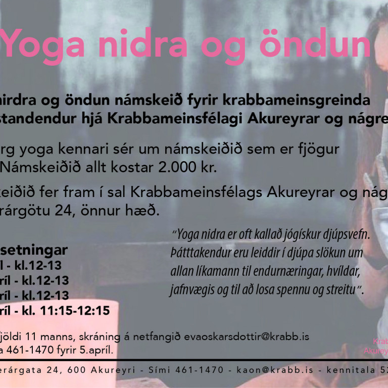 Yoga nidra og öndun - námskeið